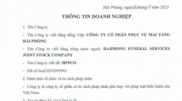 CBTT Thông tin cơ bản DN và Điều lệ