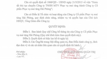 quy chế công bố thông tin doanh nghiệp (NDD47) (CBTT ngày 01/7/2021)