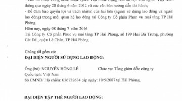 Thỏa Ước Lao Động Tập Thể 2016